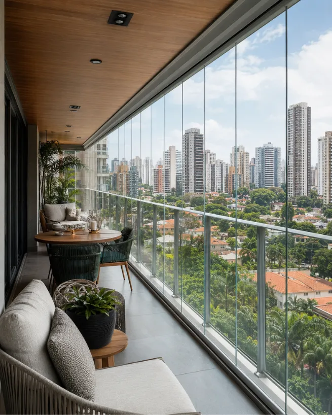 Cortina de Vidro em Limeira - cortina de vidro para sacada