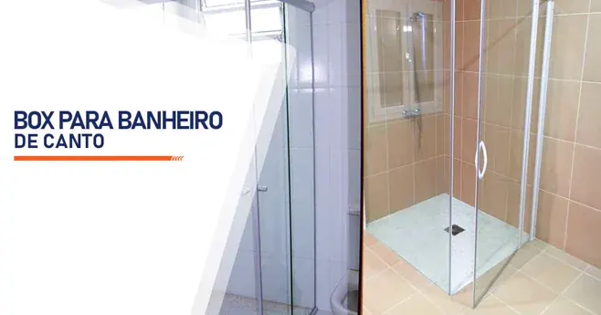Box de canto para banheiro em vidro